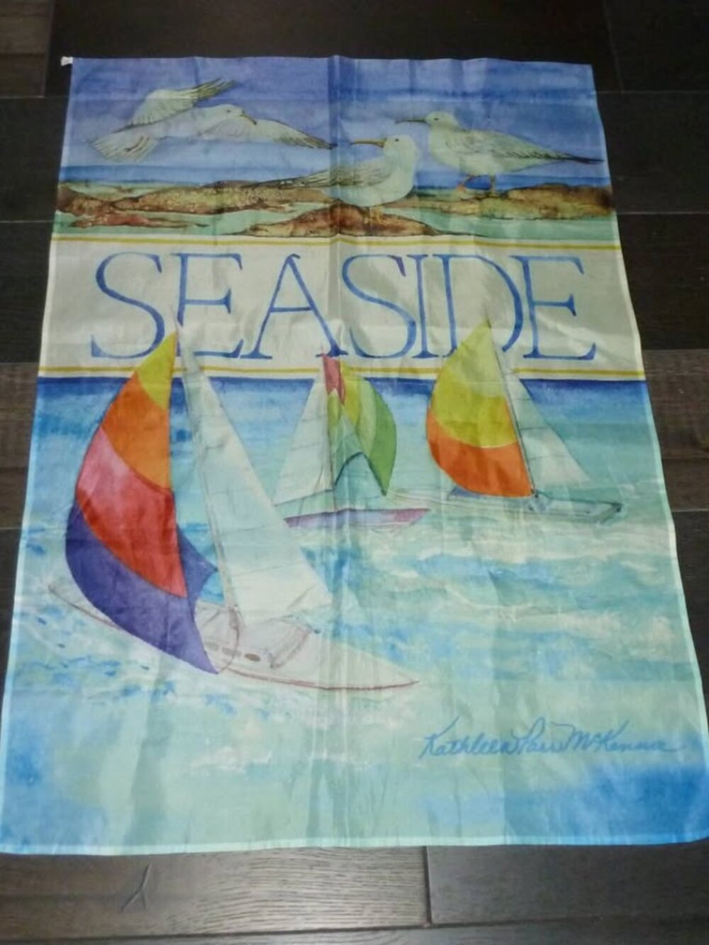 Seaside Yard Flag by Kathleen Parr McKenna - 28" x 38